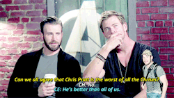 Chris Evans & Chris Hemsworth on Chris