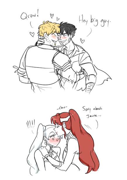 some shippy rwby doodles from the past few days~ 