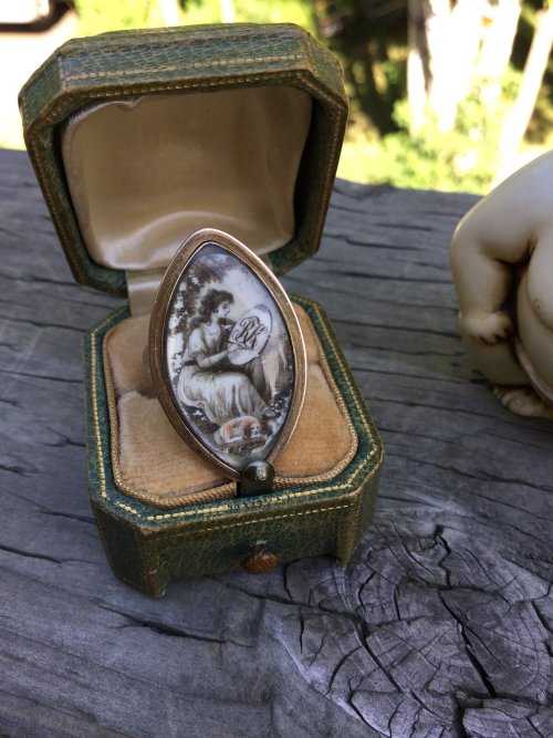 allaboutrings:Georgian Sepia Memorial Ring