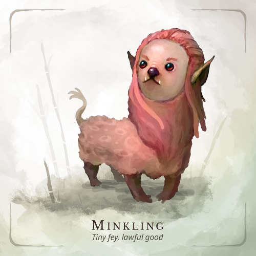 the-fluffy-folio: The Minkling – Tiny fey, lawful goodProud and vigilant, yet elusive. The Minkling,