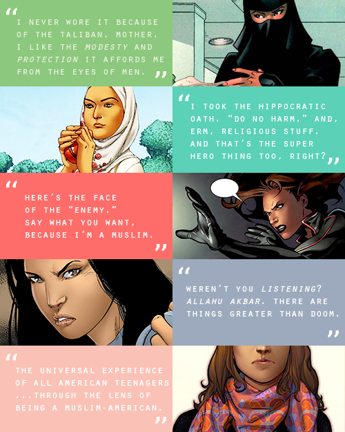 ucarim-blog:  muslim heroines of the marvel universe: sooraya qadir, faiza hussain,