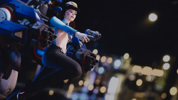 wundernsfw: Officer D.va, Defender of  the bustling Metropolis.  So, this here was a very special request from one of my long time friends. A little extra love to a scene goes a long way. You’ll notice this one is very carefully censored! That’s because