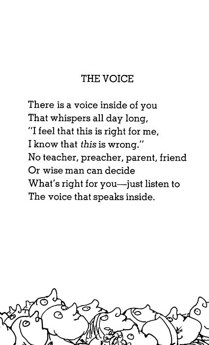 aprilynnepike:  Shel Silverstein wanted to say something very wise. So he wrote a