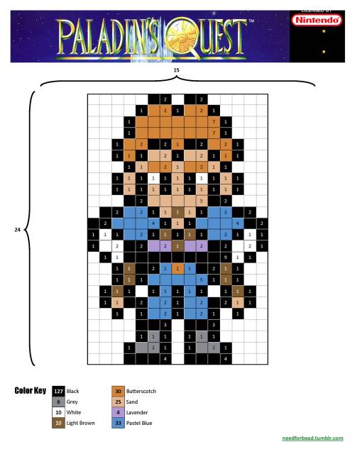Paladin’s Quest:  ChezniPaladin’s Quest was published by Enix on the Super Nintendo.For more perler 