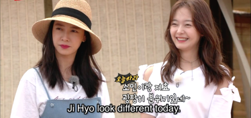 hopeperspectives: Pretty Jihyo in couple races (and I love how all the male members react to her mad