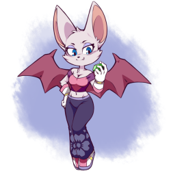 plagueofgripes: Subject: “Drawing furry girls at ¼ and this one angle.” Also a Rouge. &lt; |D”‘‘‘