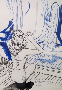 agnesnys:  Raymond Pettibon . Learning her lines , 2013 