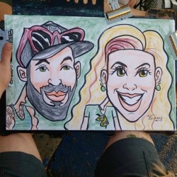 Caricatures At Dairy Delight!  12&Amp;Quot;X18&Amp;Quot; Ink And Artstix On Paper