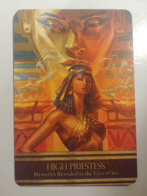 Day 1 with Aset - CARD HIGH PRIESTESS Mysteries Revealed in the Eyes of Isis “Beloved Isis gazes up