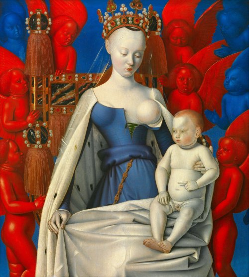 Virgin and Child Surrounded by Angels, Jean Fouquet, 1450