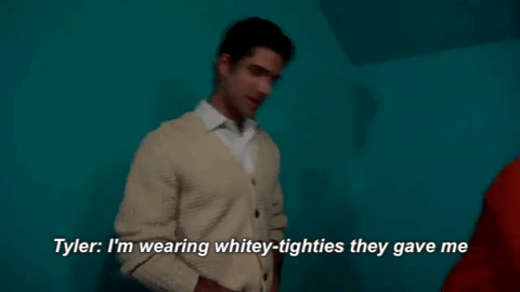 celebundiedrawer:  Tyler Posey in tighty whities! You don’t see much but it’s still a great look.