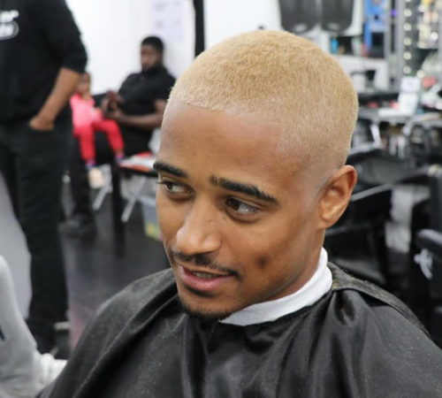 accras: Blond Alfie (4 applications of bleach & a toner for his new role in movie) [x]