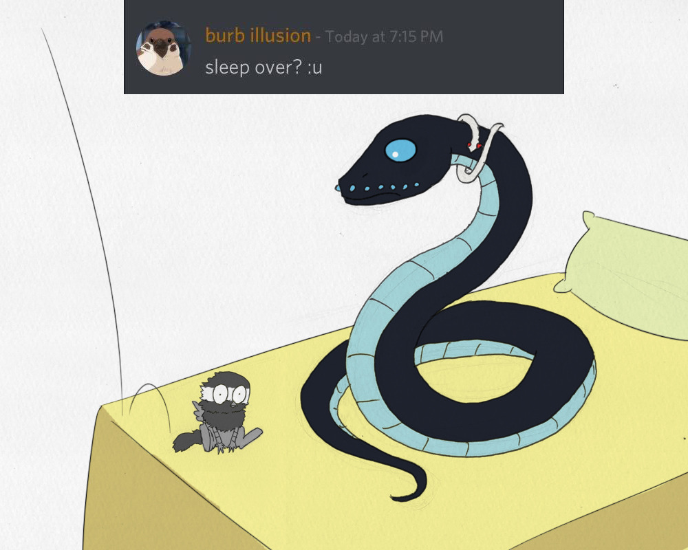 rabbitserpentdouble:Fun Bedtime with @thedenofravenpuff and @unhinged-mod xD