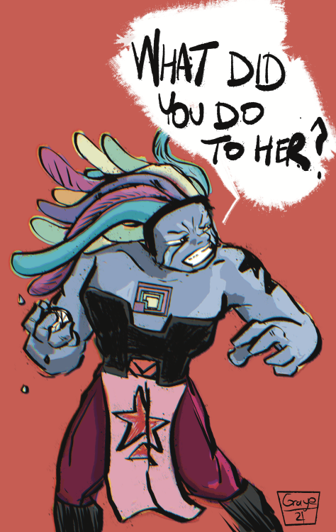 Bismuth does not like it when Pearl gets hurt.