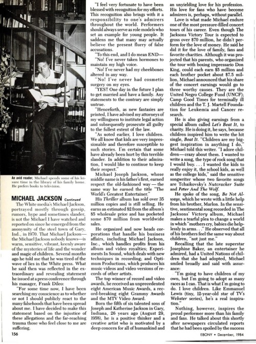 the michael jackson nobody knows, ebony magazine (dec ‘84)story by robert e. johnson