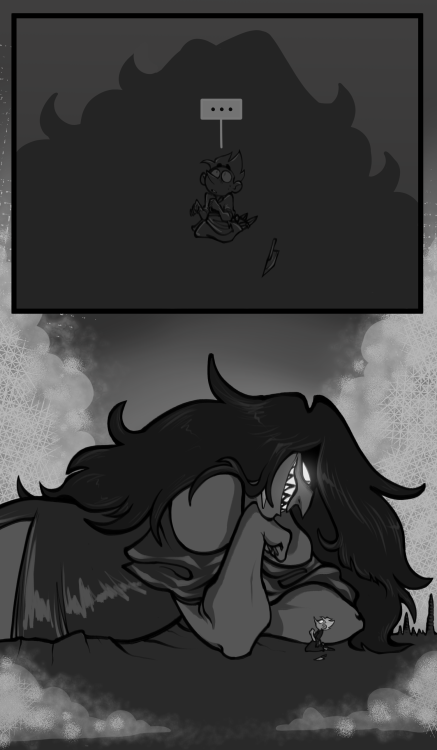 everbleed-eats:weird warlock, weird demon. speech bubbles were done with the help of @melodysmu