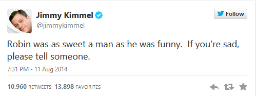manhattanofficial:  Celebrities React to Death of Robin Williams on Twitter