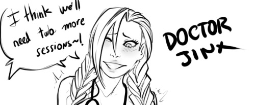 There is a few NSFW sketches of Jinx  on my Patreon <3For +$30 Patrons!
