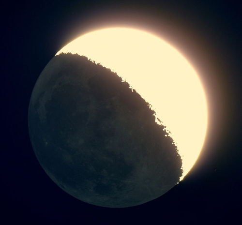  Earthlight  “Earthlight is the partial illumination of the dark portion of the moon’s surface by light reflected from the Earth and from the Earth’s airglow. It is also known as Earthshine [or] Planetshine, the Moon’s ashen glow, or the old