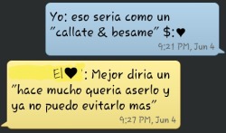 wiwigatillo:  El &amp; Yo♥ Conversacion