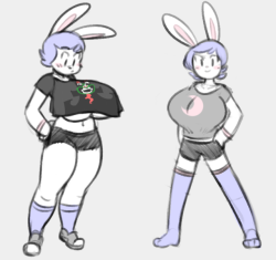 norithics:  angstrom-nsfw: the bunnies are back! (Marco’s over here)  Aw shoot, she’s even cuter than before! Those tops (and outfits in general) are too much!