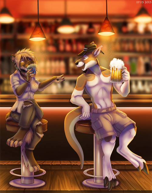 oranwolf:   A Hard Drink and Some Conversation by F-R95