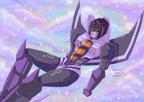 starnix-is-a-sinner: I drew Starscream but also wanted Skywarp &amp; Thundercracker but I couldn