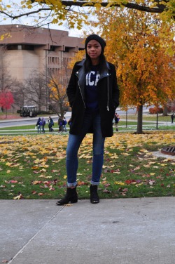 Blackfashion:  Alexa Roberts, 20, Syracuse University Http://Www.collegefashionista.com/Style-Guru-Style-The-Little-Black-Jacket/