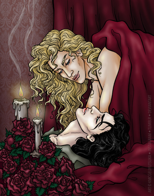 kmcgeijyutsuka:Lestat & Louis – Star-crossed Lovers Completed art of Lestat & Louis inspir