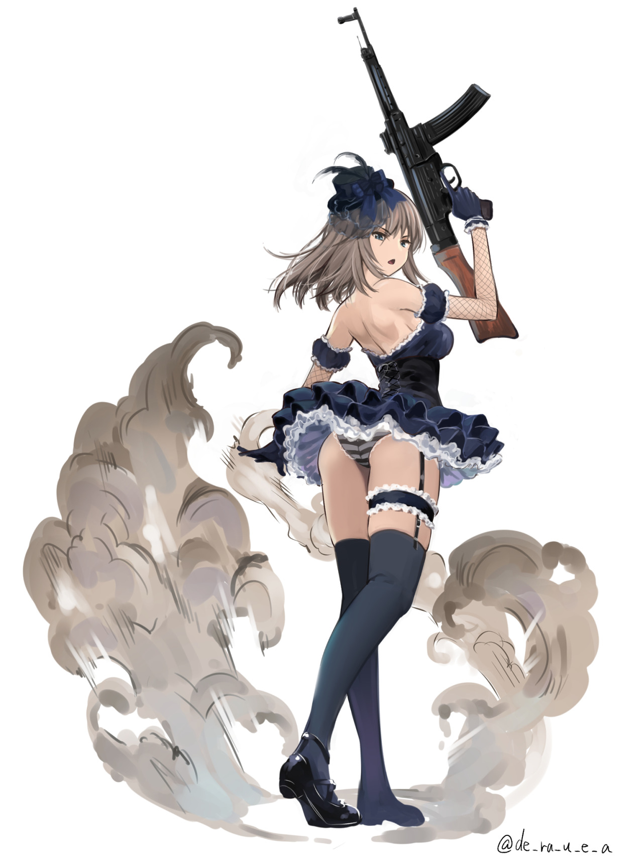 derauea:  ガルパンアプリで登場した黒ゴスエリカがかわいすぎたので、グラブルverを作ってみました！