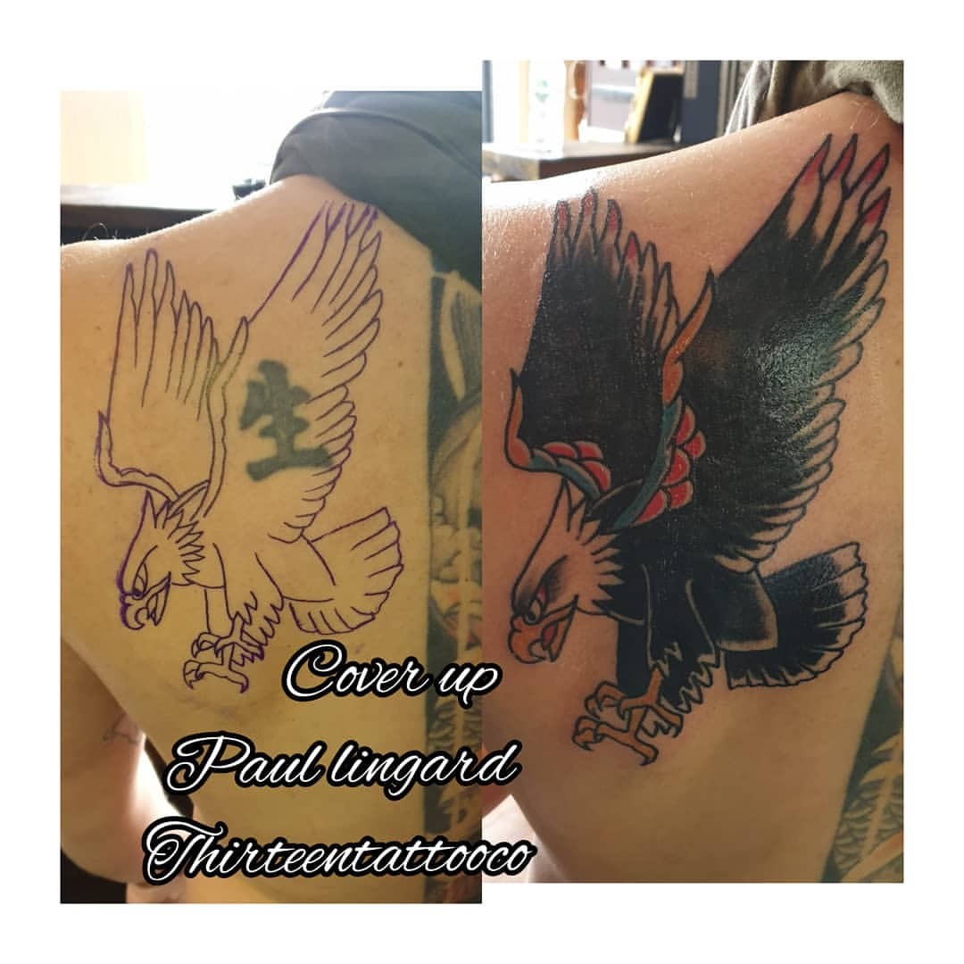 Eagle Sleeve Cover Up  Remington Tattoo Parlor