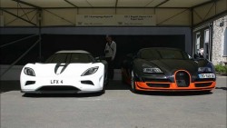 cars360:  Koenigsegg Agera vs Bugatti Veyron Like! https://www.facebook.com/Cars360http://cars360.tumblr.com