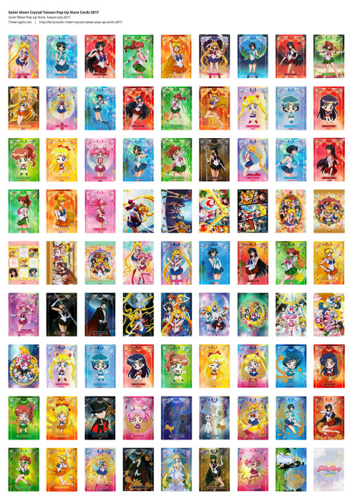 Have you seen the complete set of Sailor Moon Crystal Taiwan Pop-Up Store trading cards from the sum