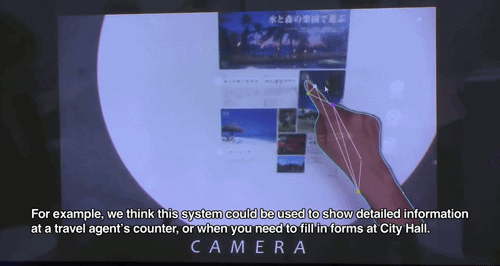 prostheticknowledge:  Prototype Real / Digital Info Interface System Using projection