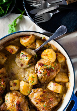 do-not-touch-my-food:    Honey Mustard Baked Chicken with Potatoes &amp; Bacon   