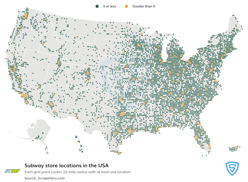 America Has a Shocking Amount of Subway Locations