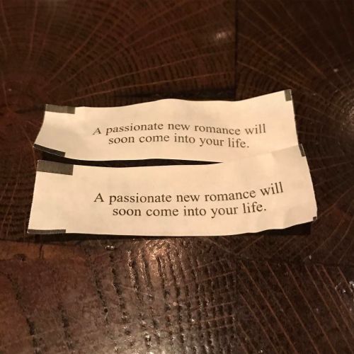 Matching #fortunecookies 😂😂😂 #happyanniversary #sowrong #pfchangs #loveatfirstsight #cheerstothesaxons