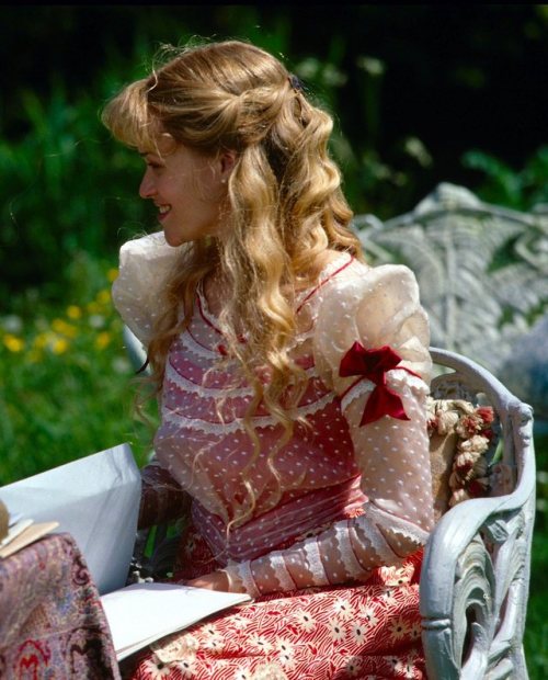 costumeloverz71:Cecily (Reese Witherspoon) Red dress… The Importance Of Being Earnest (2002).