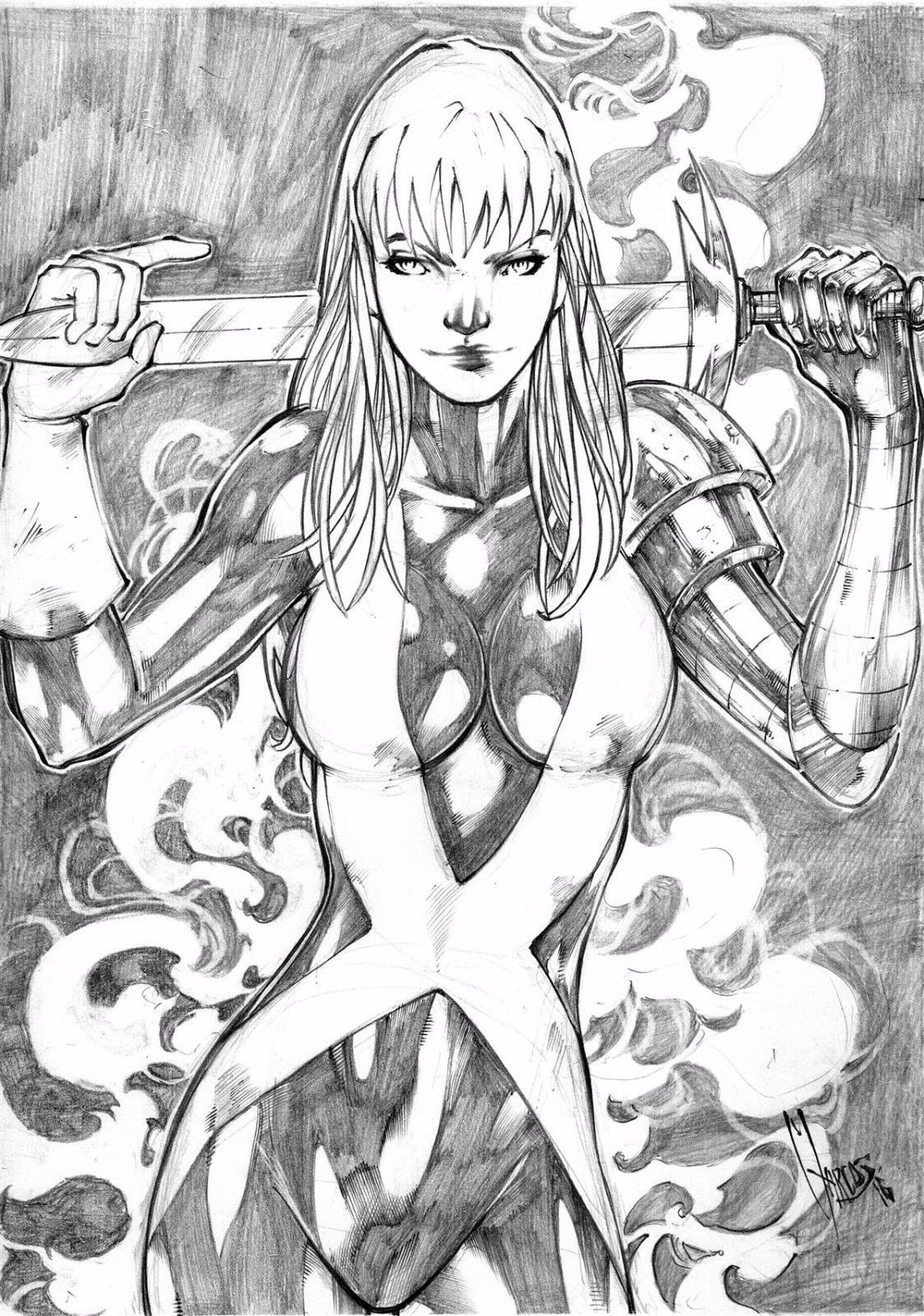 dailydamnation:  Illyana is ready for whatever you’ve gotArtist:  Marcos (Ed Benes