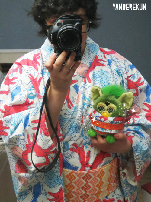 yanderekun:I sewed together matching yukatas and obis for First Place and me for Little Tokyo’