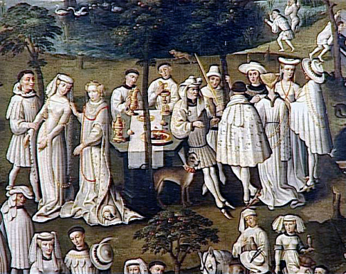 Hunting with falcons at the court of Philippe III, Duc de Bourgogne, c. 1460