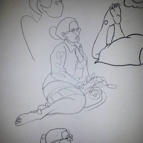 Drawing of Circe at Dr. Sketchy’s. #art #drawing #figuredrawing #drsketchys #bostonburlesque #greatscott  (at Great Scott)