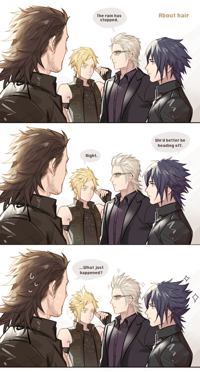 juvenile-reactor: Sth about their hair that I’m really curious about… Gladiolus: It&rsq