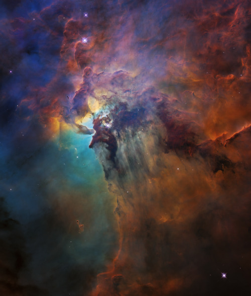 This colorful image, taken by the Hubble Space Telescope, celebrates the Earth-orbiting observatory&