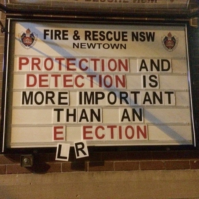pr1nceshawn:  Message board signs from the  Newtown Fire Station. 