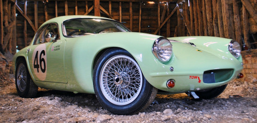 carsthatnevermadeitetc:  Lotus Elite, 1958. The launch car at the 1958 Earls Court Motor Show and then sold as the first customer car to jazz legend Chris Barber, is to be offered at Silverstone Auctions July 31 online sale of competition and classic