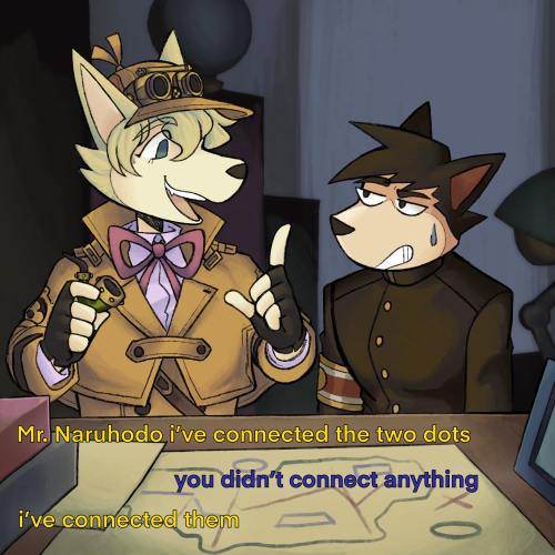 Heres some more “Herlock Shound” - Great Ace Attorney drawn as dogs (inspired by Sh