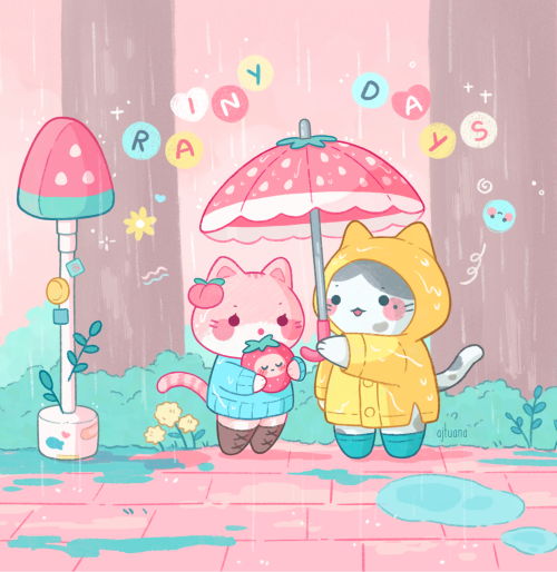 Rainy days with Egg and Peach It’s been raining non-stop over here the past few days and I just lo