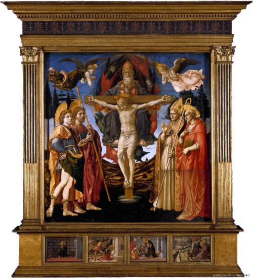 Trinity Altarpiece, by Pesellino, Filippo Lippi and his workshop, National Gallery, London.