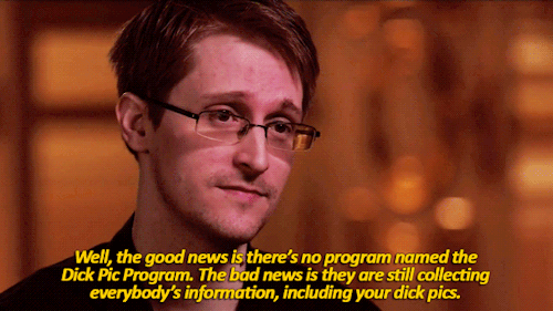 obeykingafrica:  fresnel149:  sandandglass:  John Oliver and Edward Snowden discuss mass surveillance in relation to dick picsApparently the US government has a lot of naked pictures of people  I’d like to charge the US government with possession of